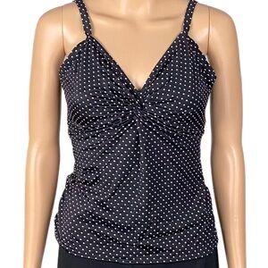 Maxine Black with Pink Polka Dots Sweetheart Cut underwired Women Tankini Y10/XS